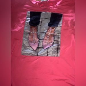 Pink graphic tee